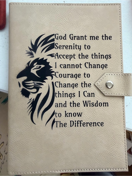 Hand Crafted Accessories - NWT Leatherette refillable notebook customized pick one & any saying you’d like